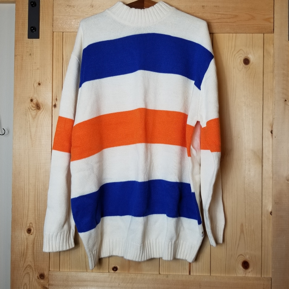 Vintage PJ Mark 80s/90s Striped Crew neck Sweater NOS